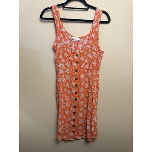 American Eagle Floral Dress Button Front Mini Size M